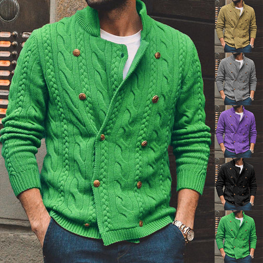 Men's Knitted Sweater Coat