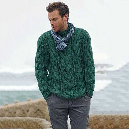 Men's Long-sleeved Padded Pullover Sweater